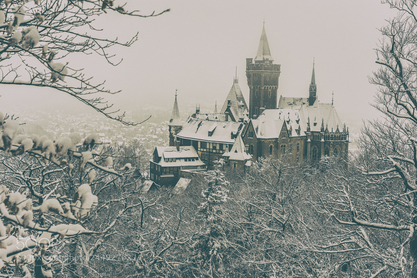 Sony a7R sample photo. Winter castle photography