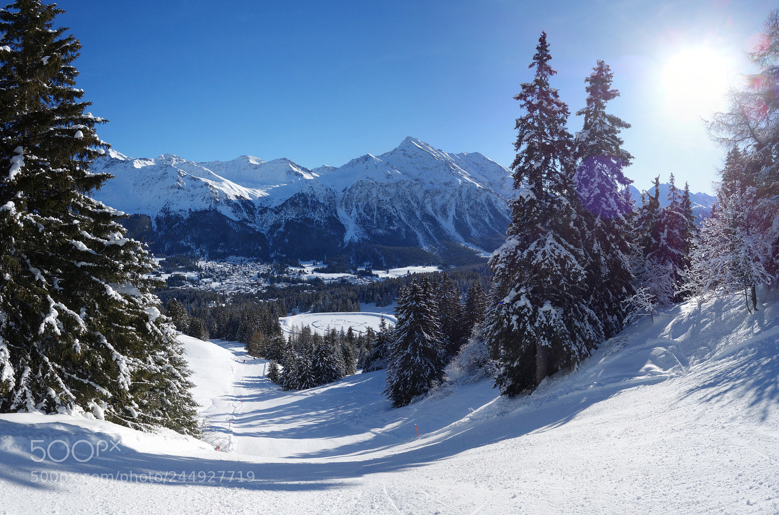 Sony Cyber-shot DSC-RX100 sample photo. Ski piste above lenzerheide photography