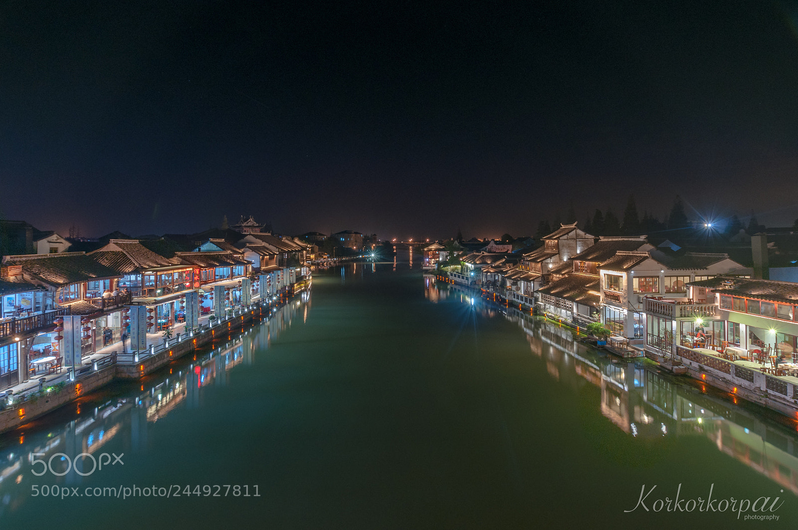 Nikon D90 sample photo. Zhujiajiao town at night photography