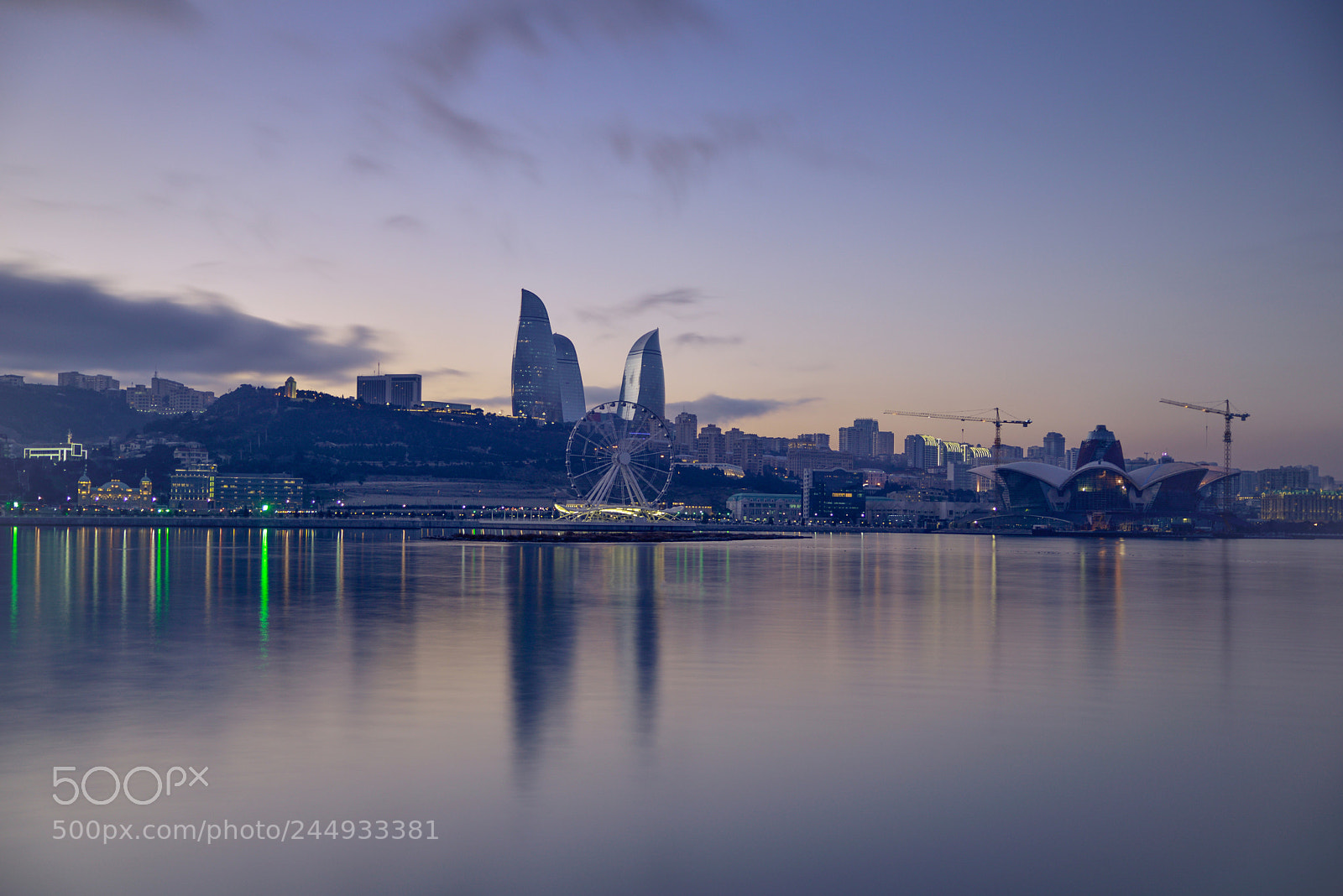 Nikon D610 sample photo. Baku sunset photography