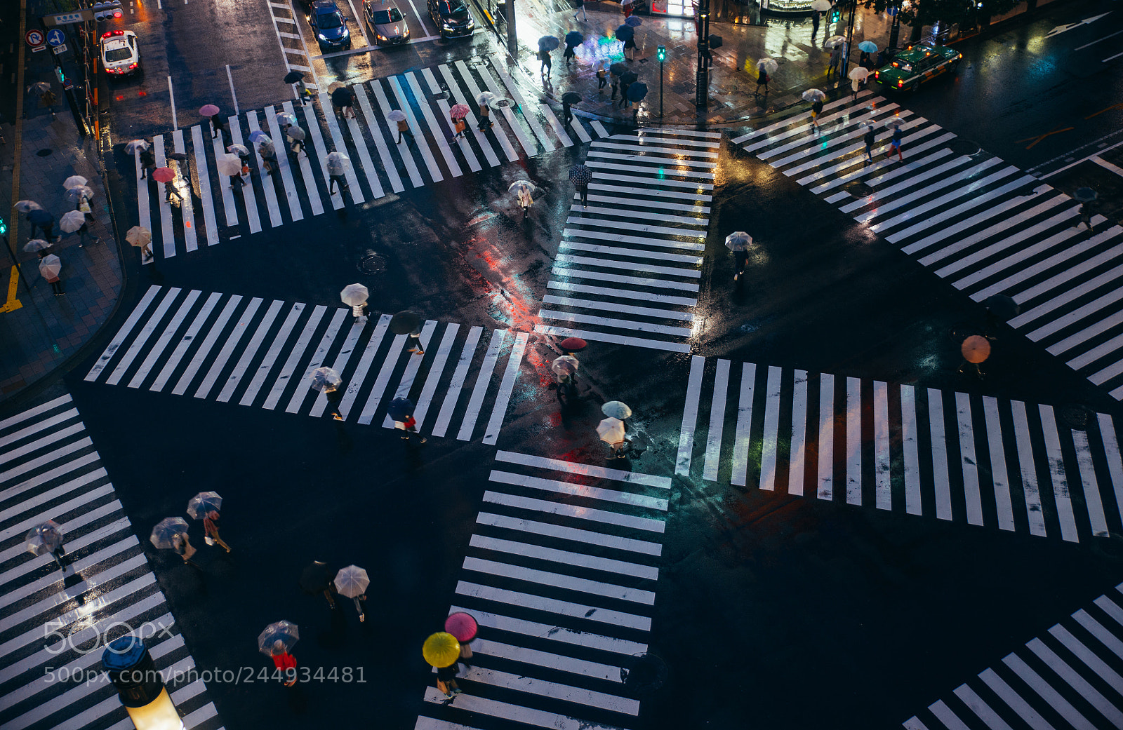 Nikon D610 sample photo. Crossing in tokyo. aerial photography