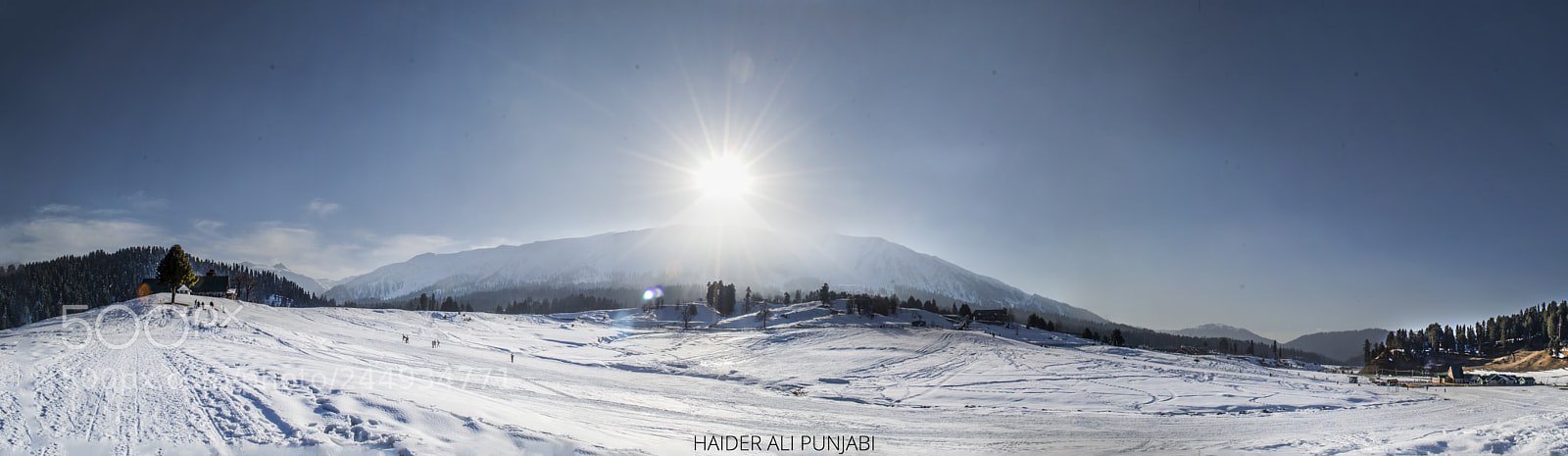 Nikon D3100 sample photo. Meadow under snow photography