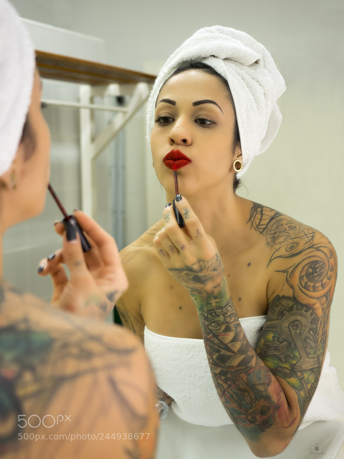 Olympus OM-D E-M1 sample photo. Red lips photography