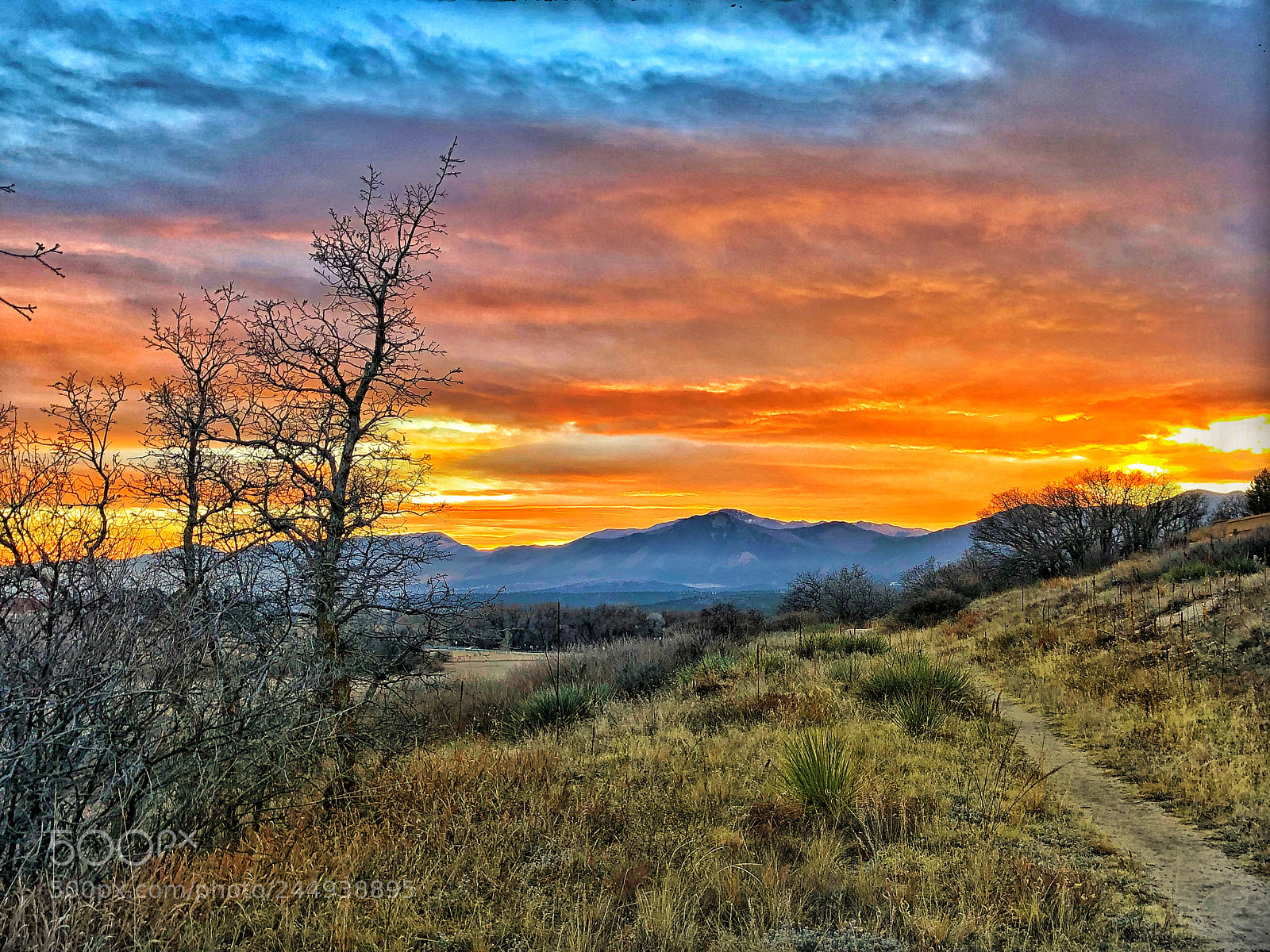 Apple iPhone X sample photo. Fire sky photography