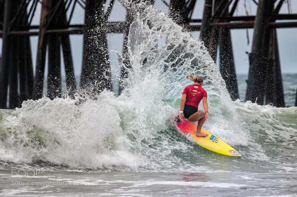 Nikon D700 sample photo. Oceanside supergirl surfing competition photography