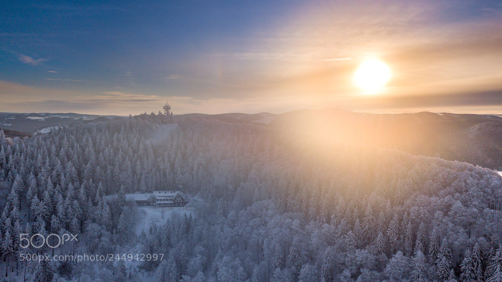 DJI FC220 sample photo. Sunrise over the blackforest photography