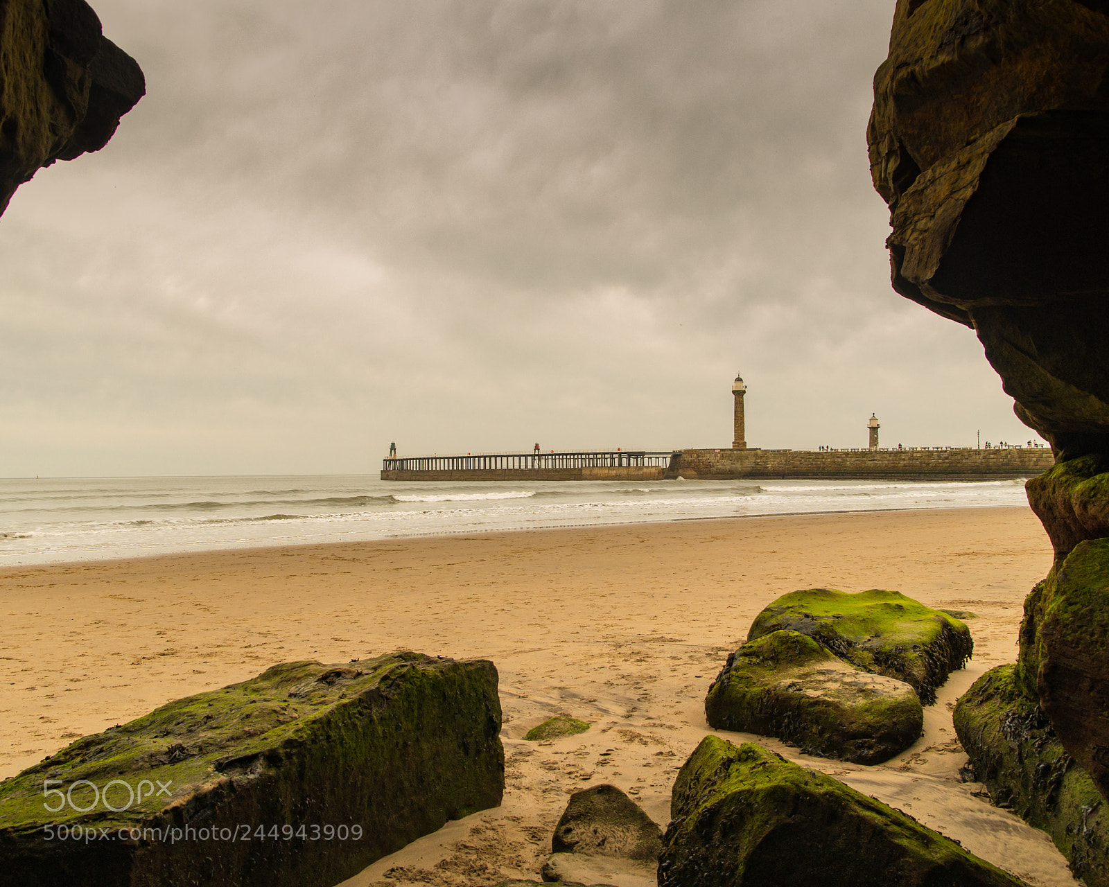 Pentax K-30 sample photo. Whitby rocks sea sand photography
