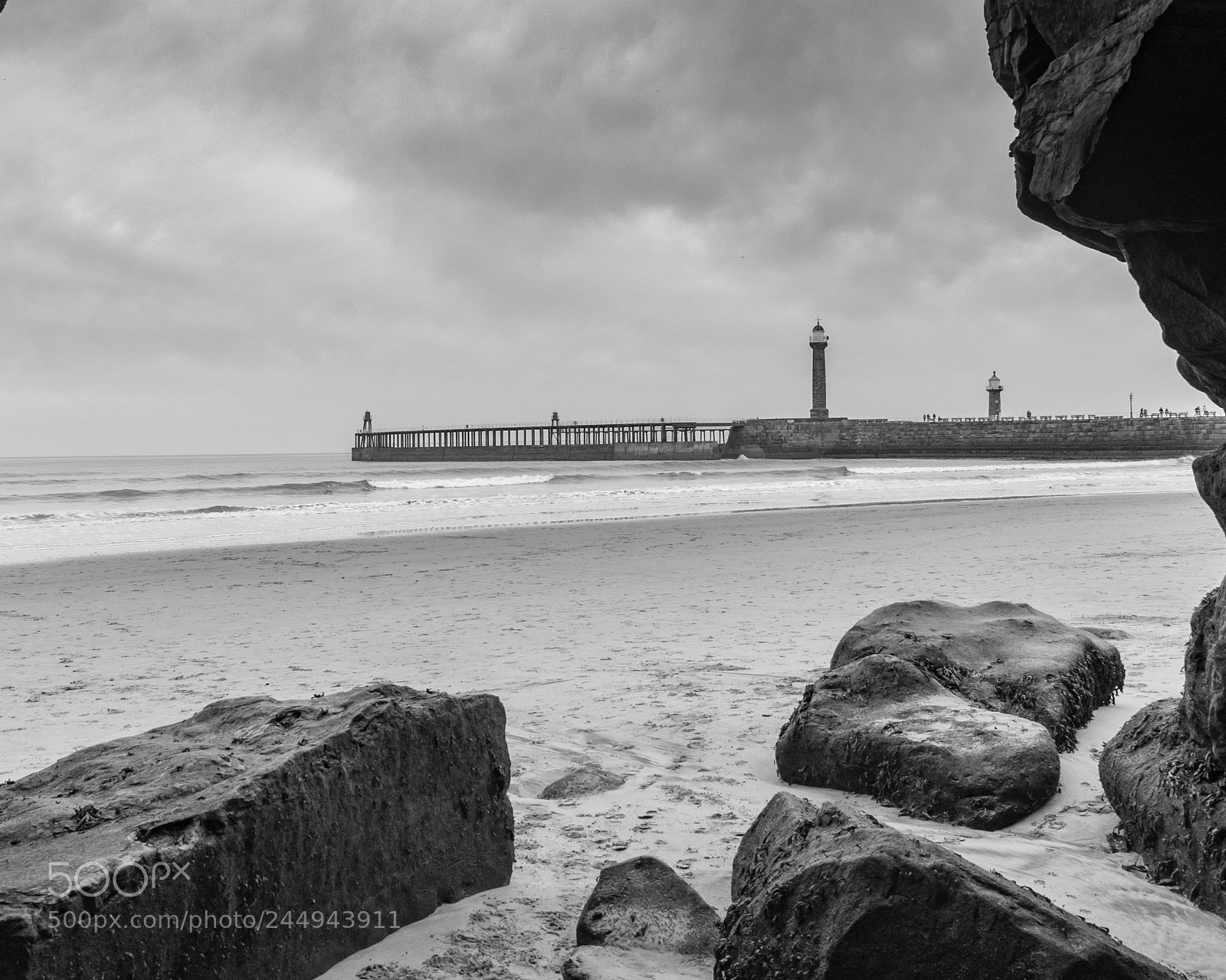 Pentax K-30 sample photo. Whitby rocks sea sand photography