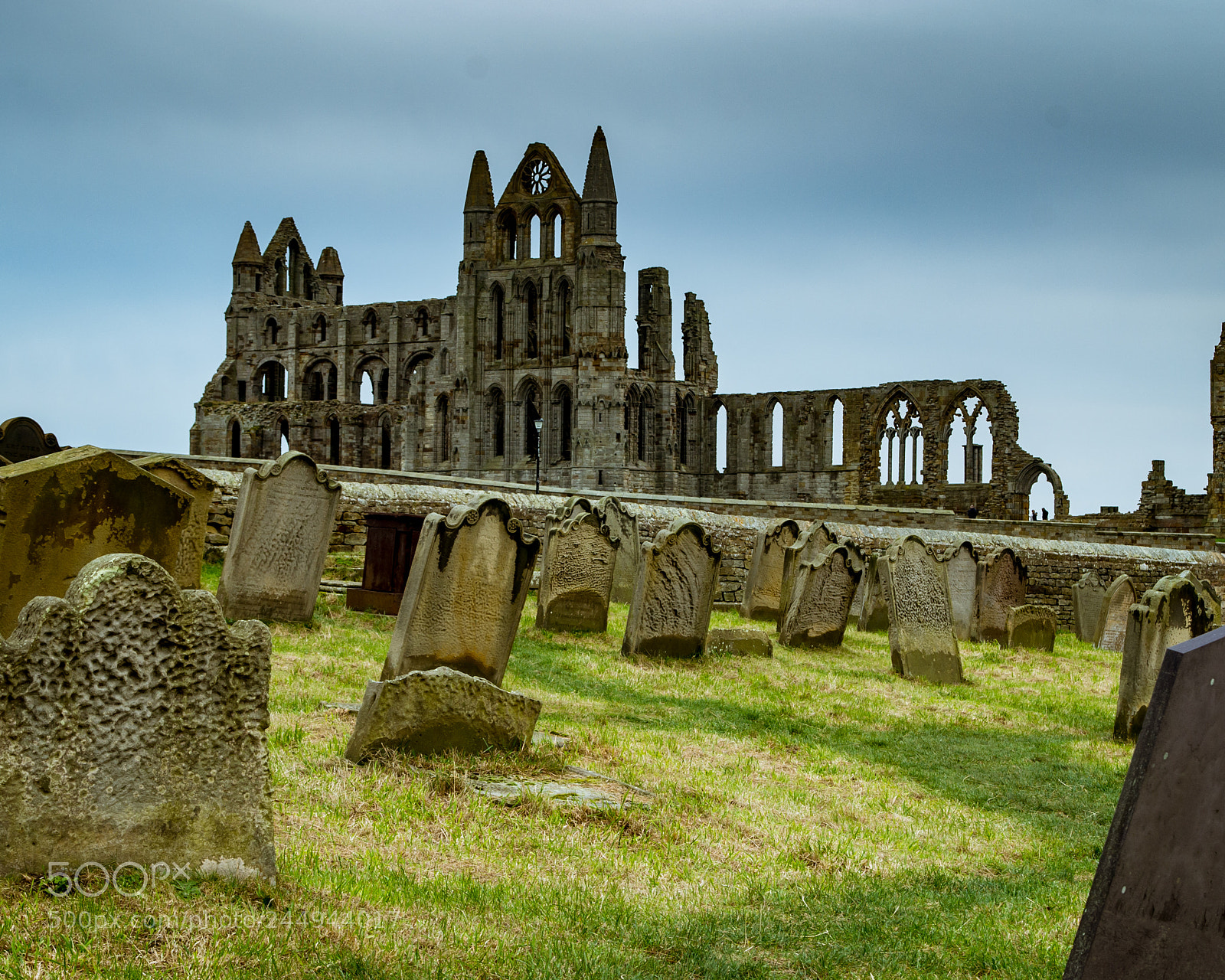 Pentax K-30 sample photo. Whitby abbey from churchyard photography