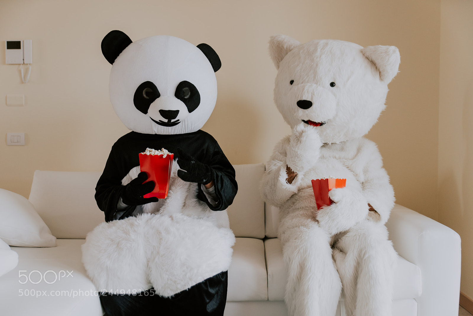Nikon D610 sample photo. Men with animal costumes photography