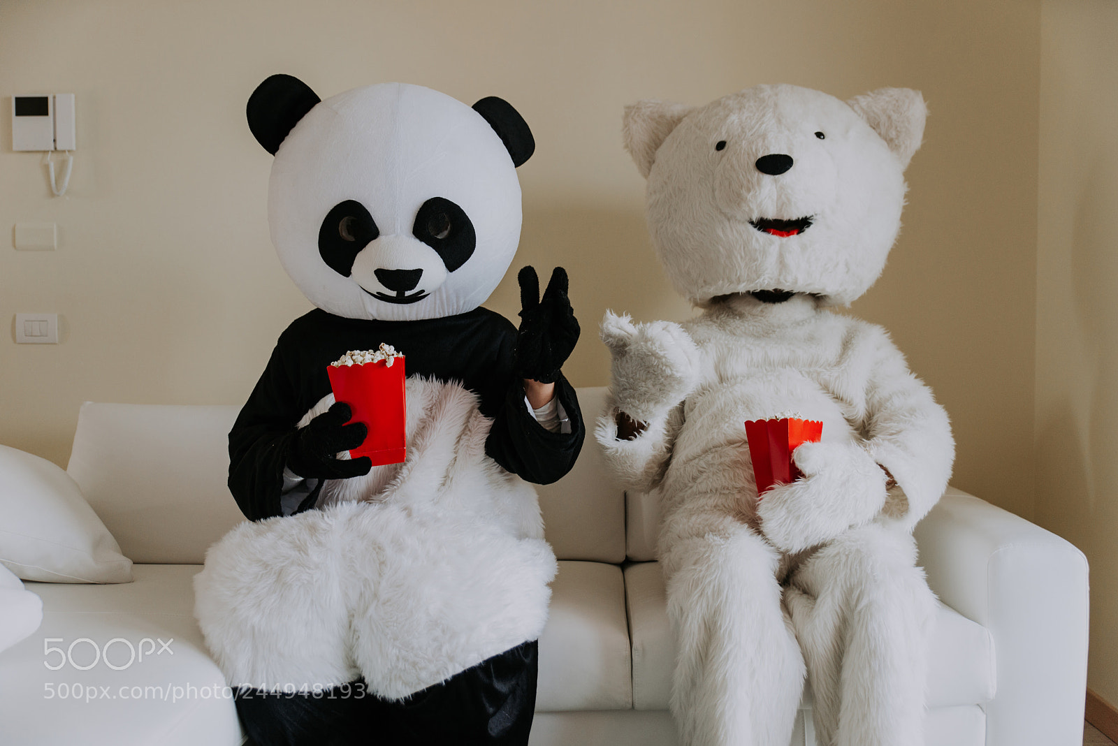 Nikon D610 sample photo. Men with animal costumes photography