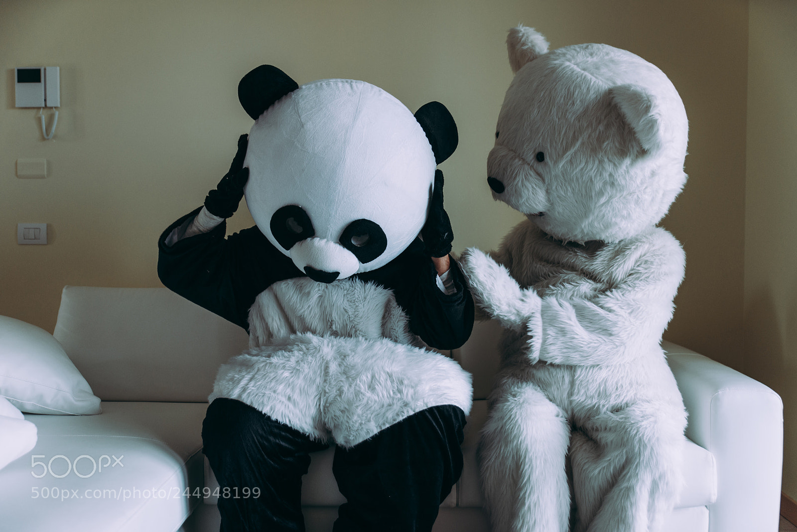 Nikon D610 sample photo. Men with animal costumes photography