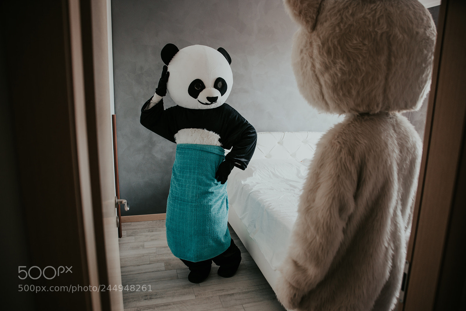 Nikon D610 sample photo. Men with animal costumes photography