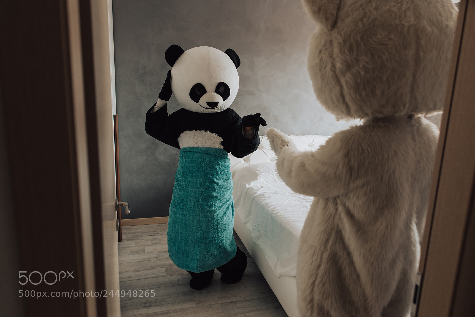Nikon D610 sample photo. Men with animal costumes photography