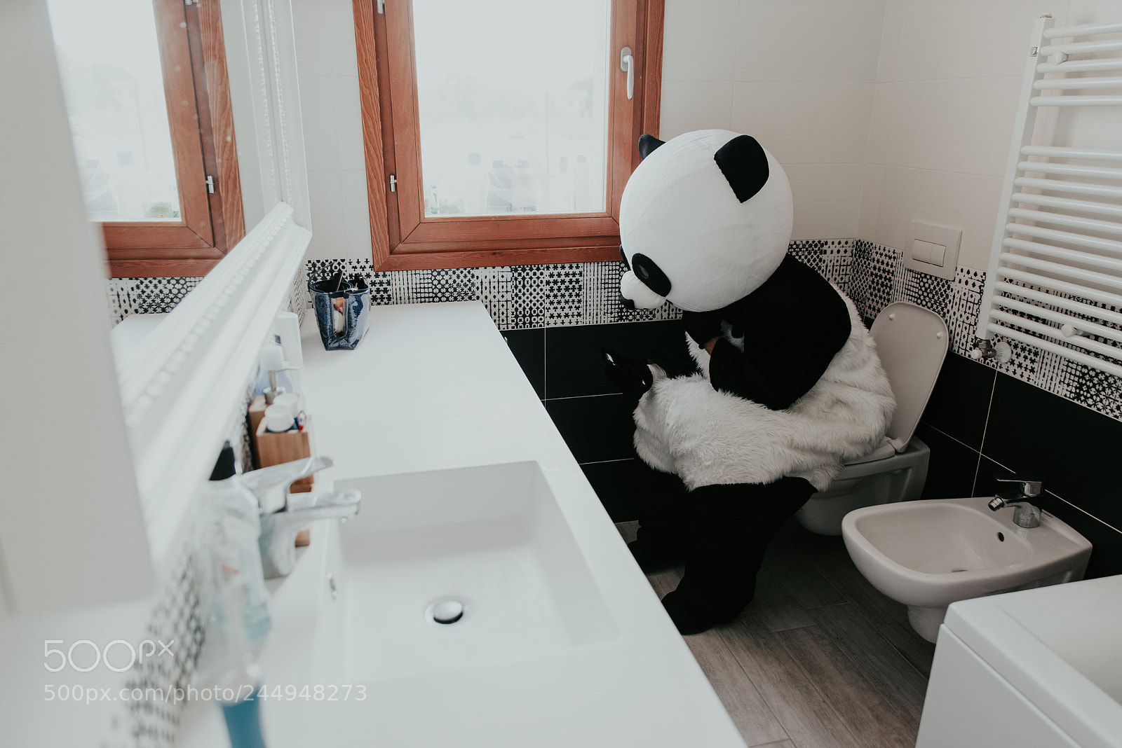 Nikon D610 sample photo. Men with animal costumes photography