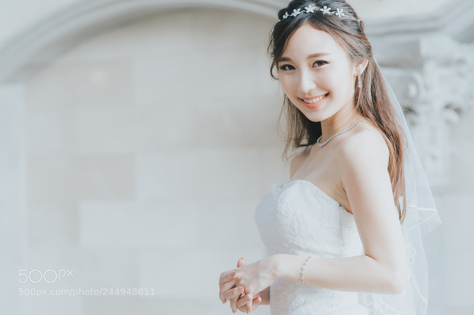 Sony a7 sample photo. Smile bride photography