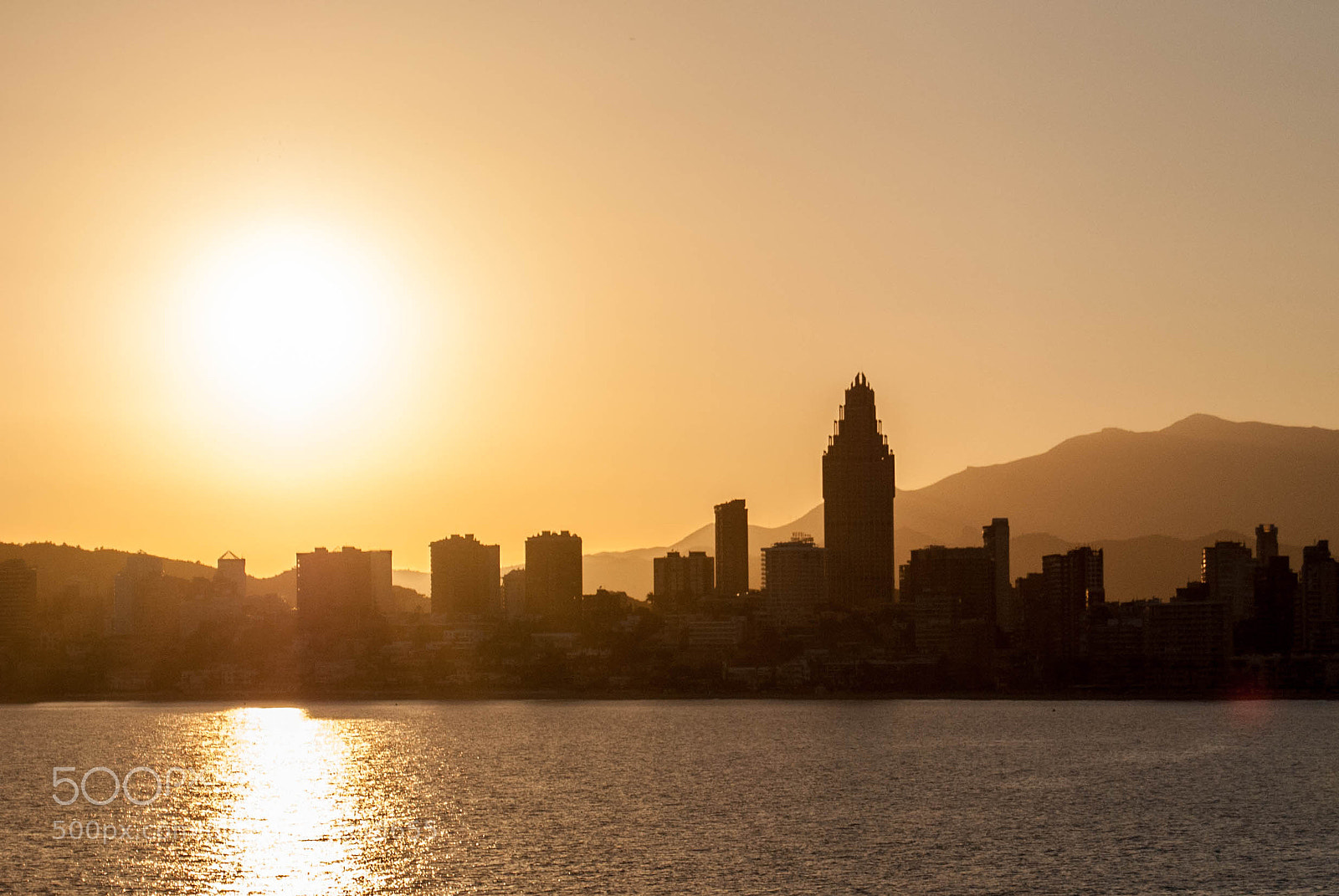 Nikon D3000 sample photo. Benidorm skyline photography