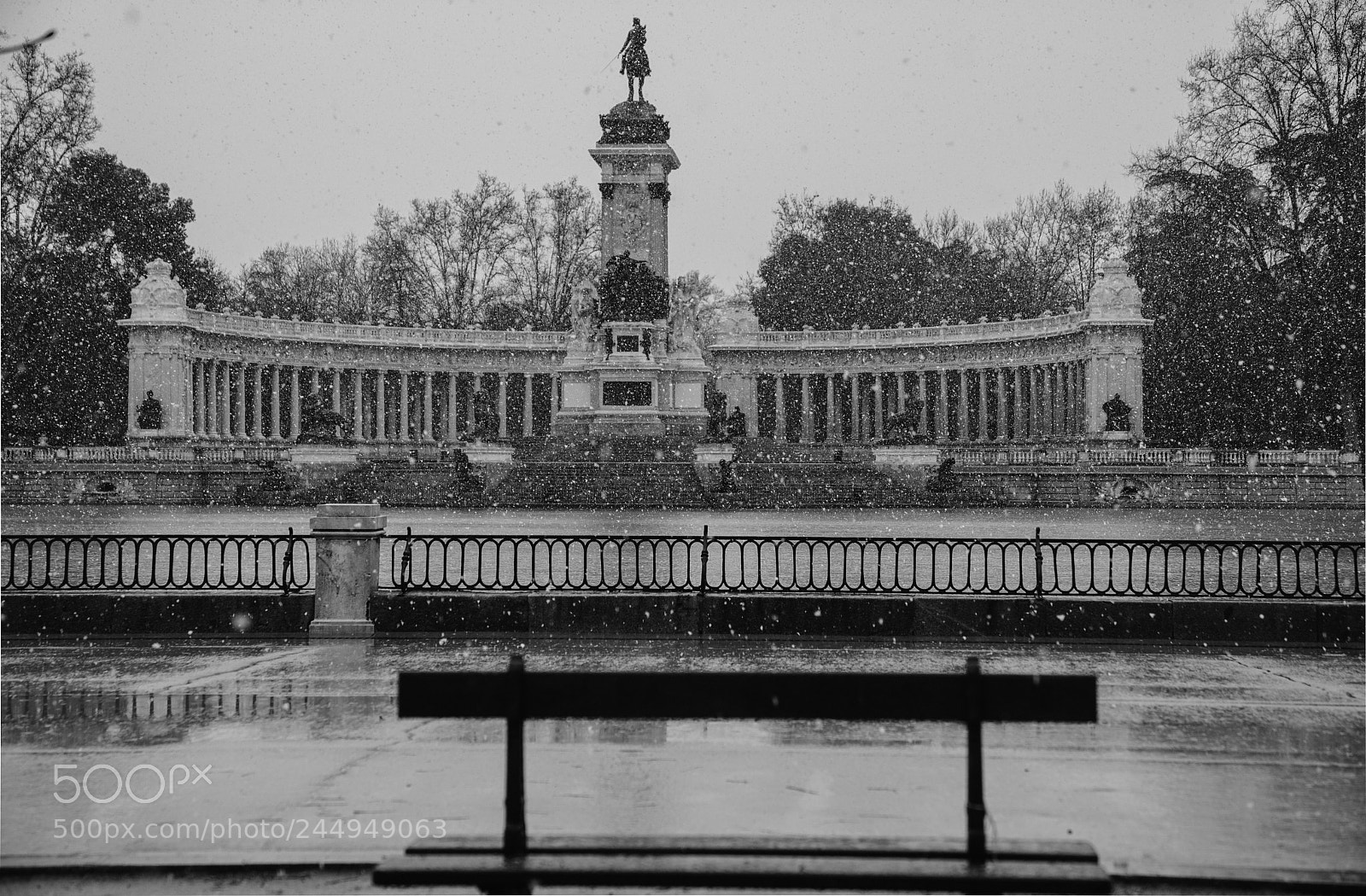 Sony a7R II sample photo. First snow in madrid photography