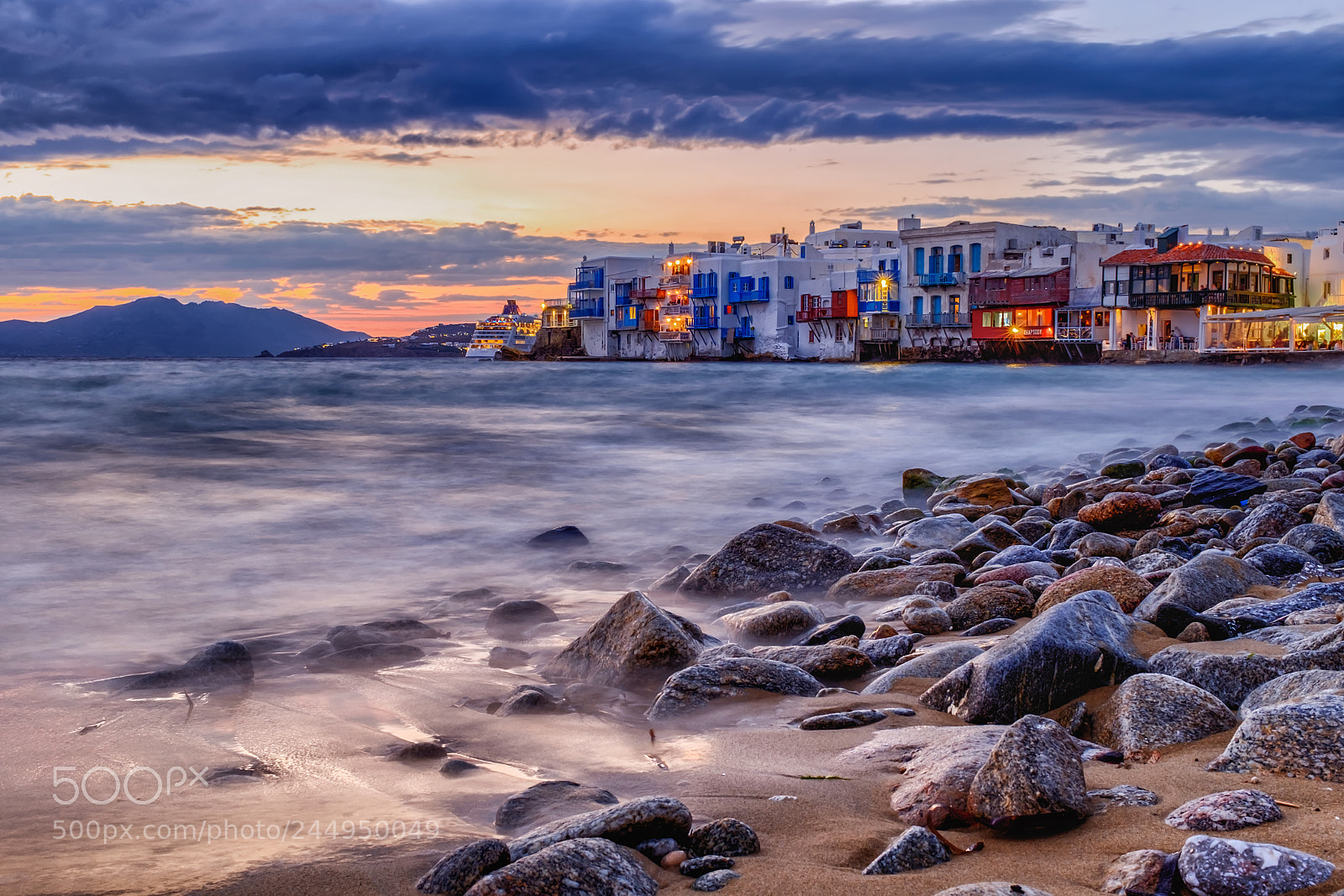 Fujifilm X100T sample photo. Little venice, mykonos photography