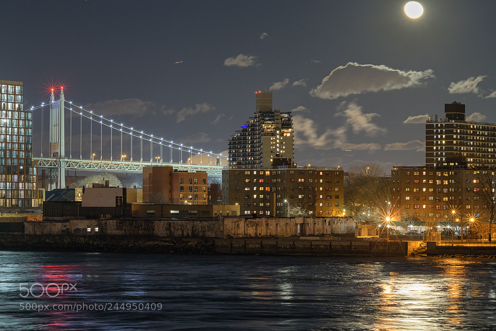 Nikon D850 sample photo. Hallet point moonrise photography