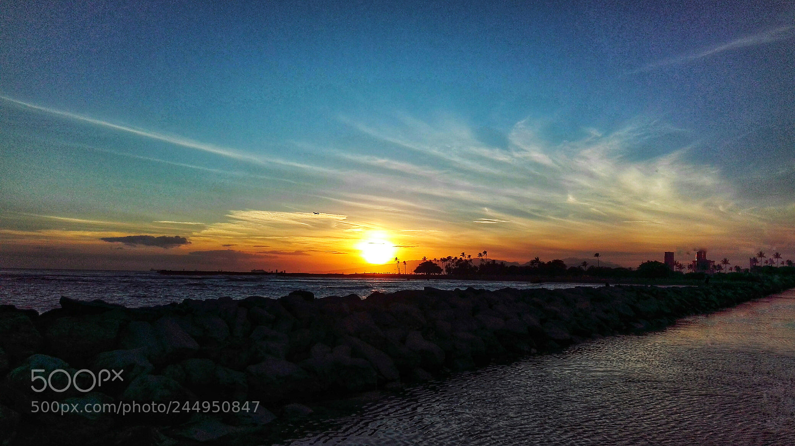 HUAWEI P8 Lite sample photo. Hawaiian sunset photography