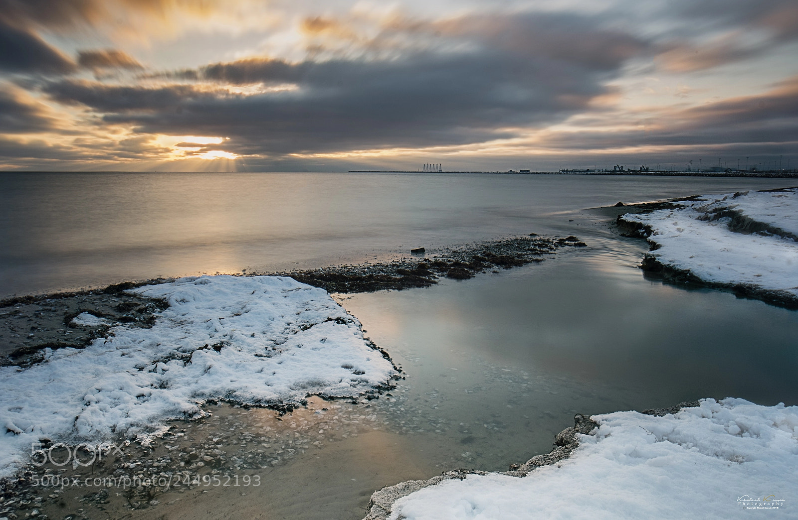 Sony a7R II sample photo. Cold sunset 2018 photography