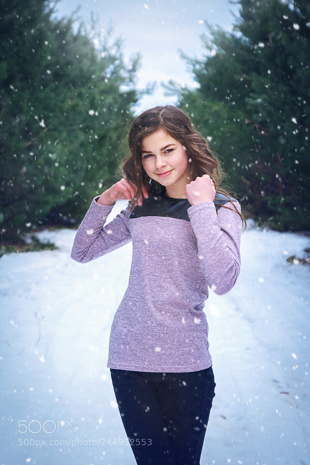 Canon EOS 60D sample photo. Winter portrait photography