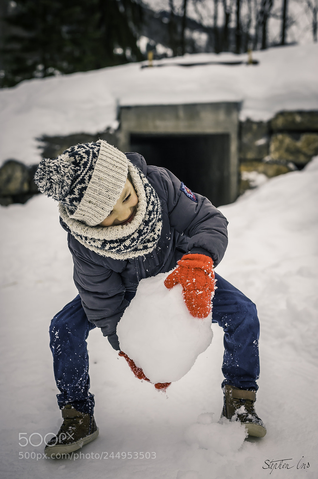 Nikon D700 sample photo. Boule de neige photography
