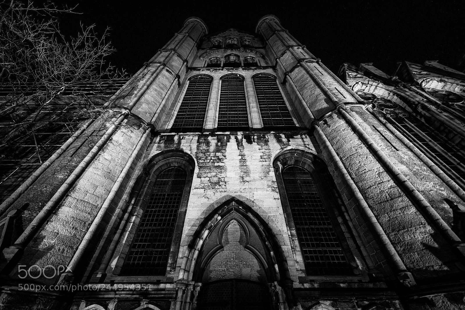Nikon D810 sample photo. Gent night bw -1- photography