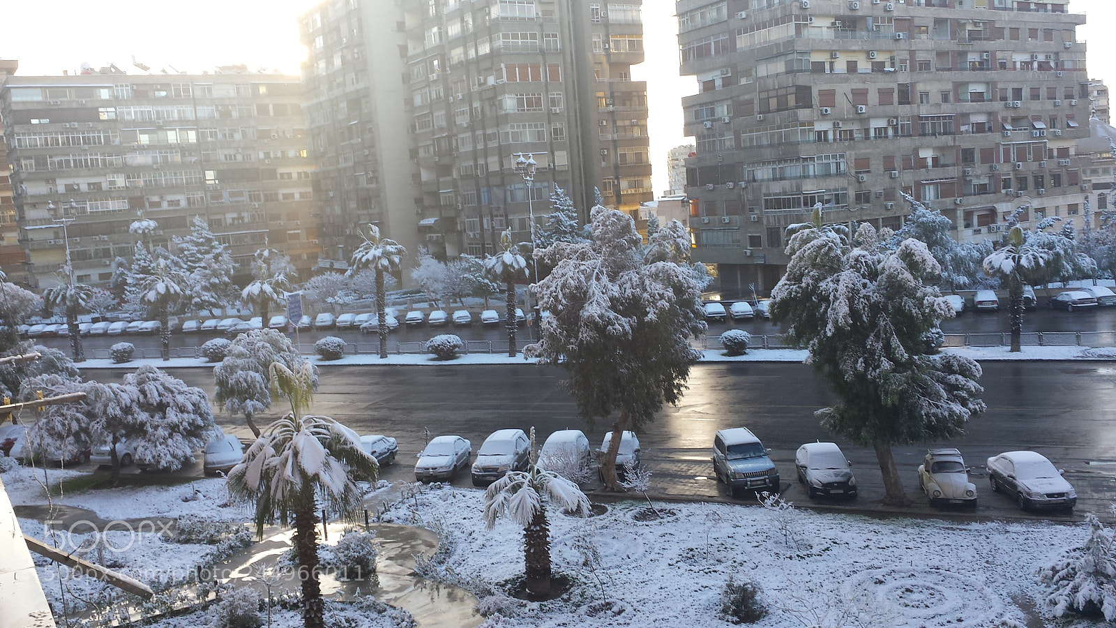 Samsung Galaxy S4 sample photo. Snow in damascus photography
