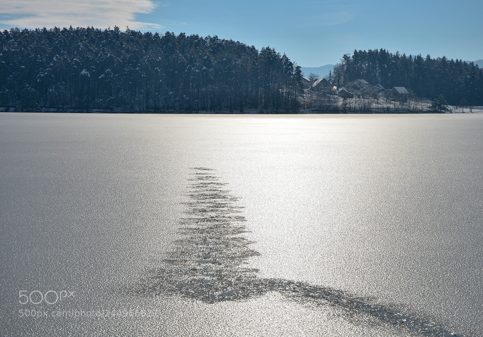 Nikon D5100 sample photo. Frozen lake photography