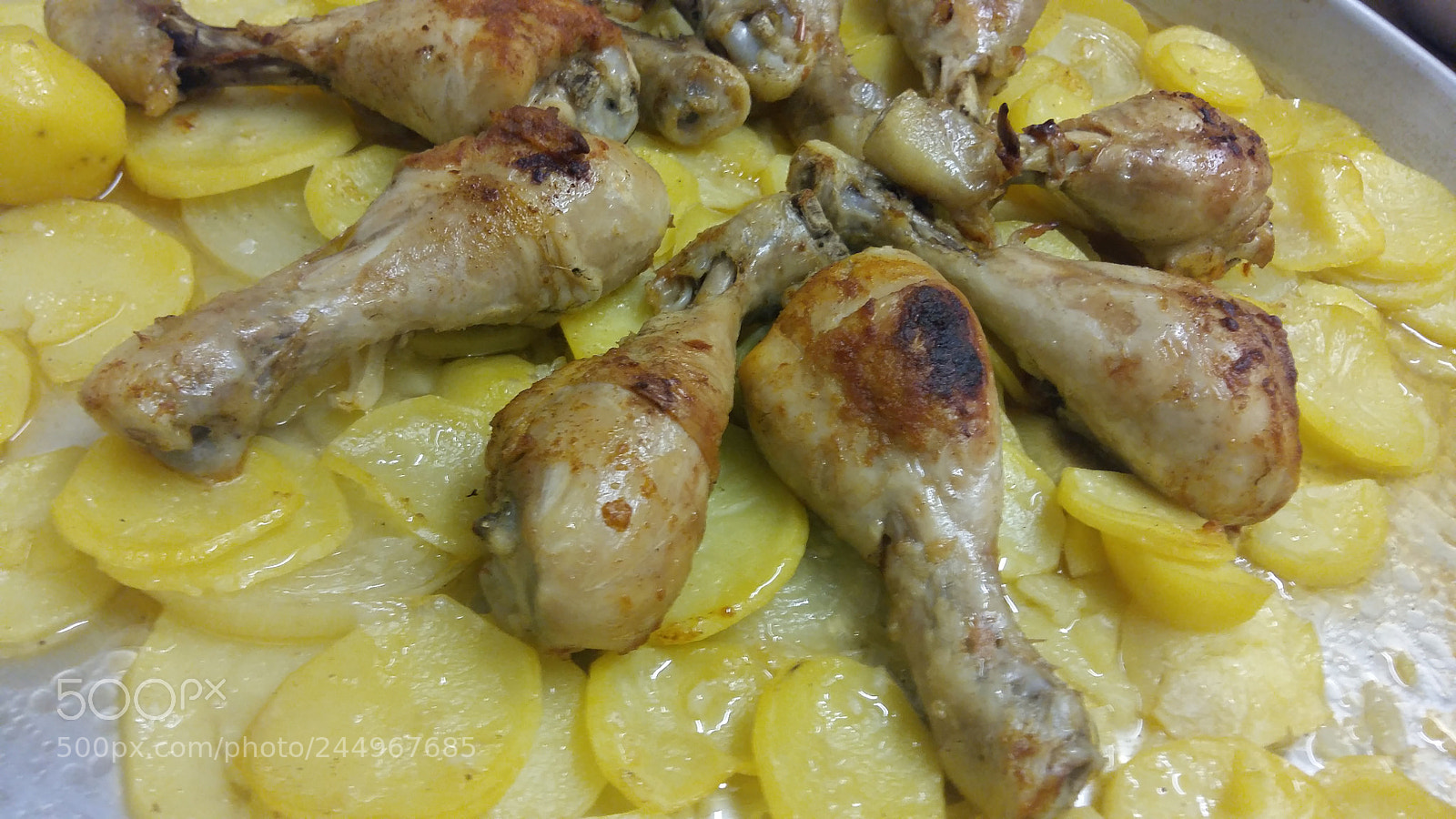 Samsung Galaxy A5 sample photo. Chicken with potatoes photography