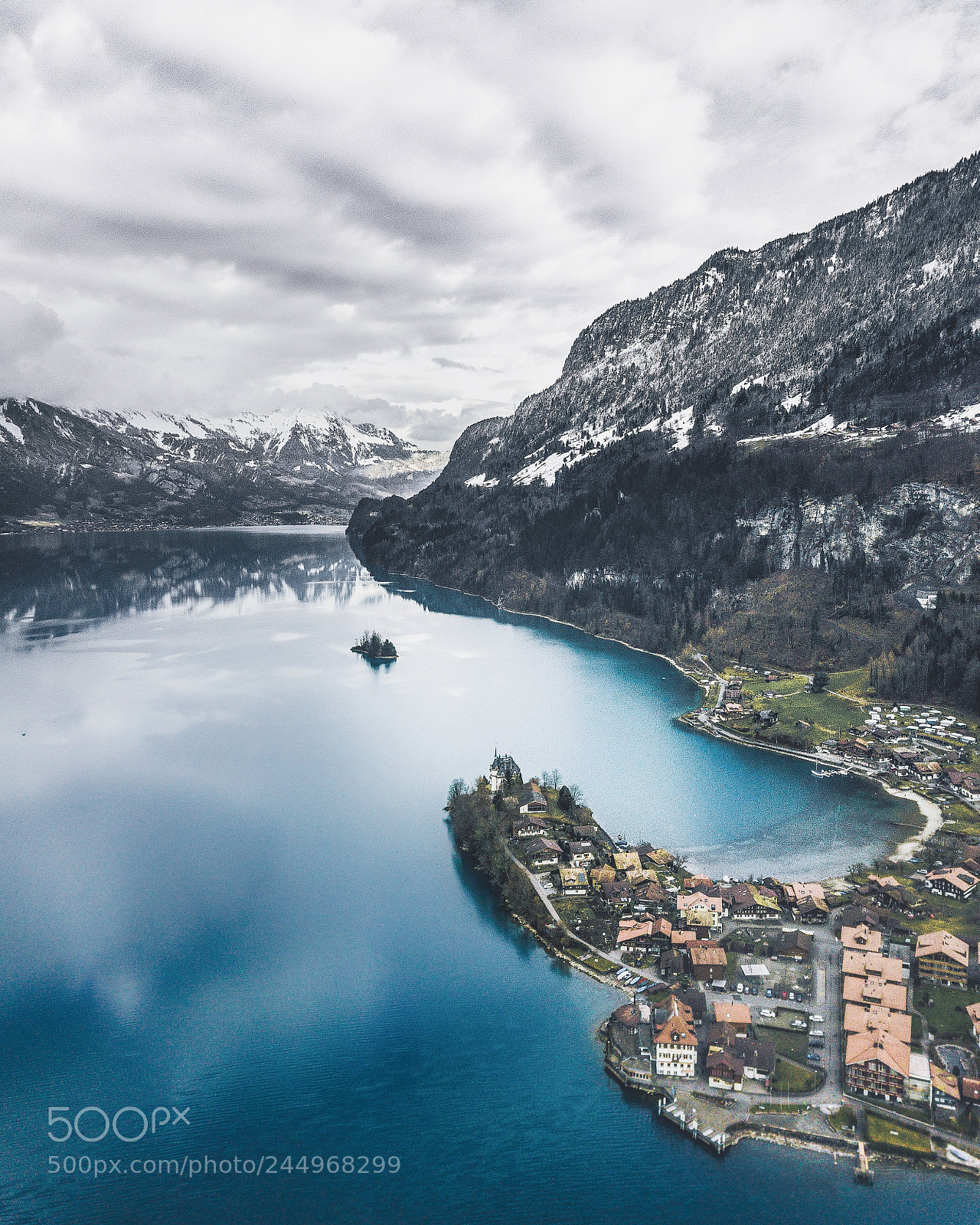 DJI FC220 sample photo. Iseltwald switzerland photography