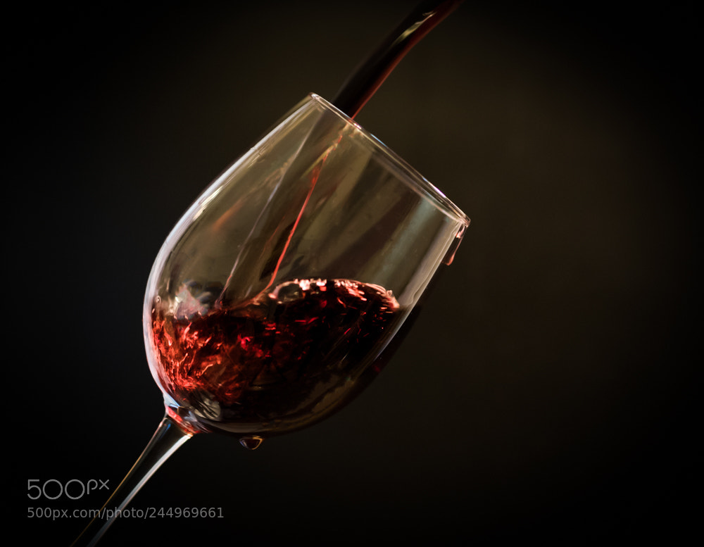 Nikon D500 sample photo. Wine glass action photography