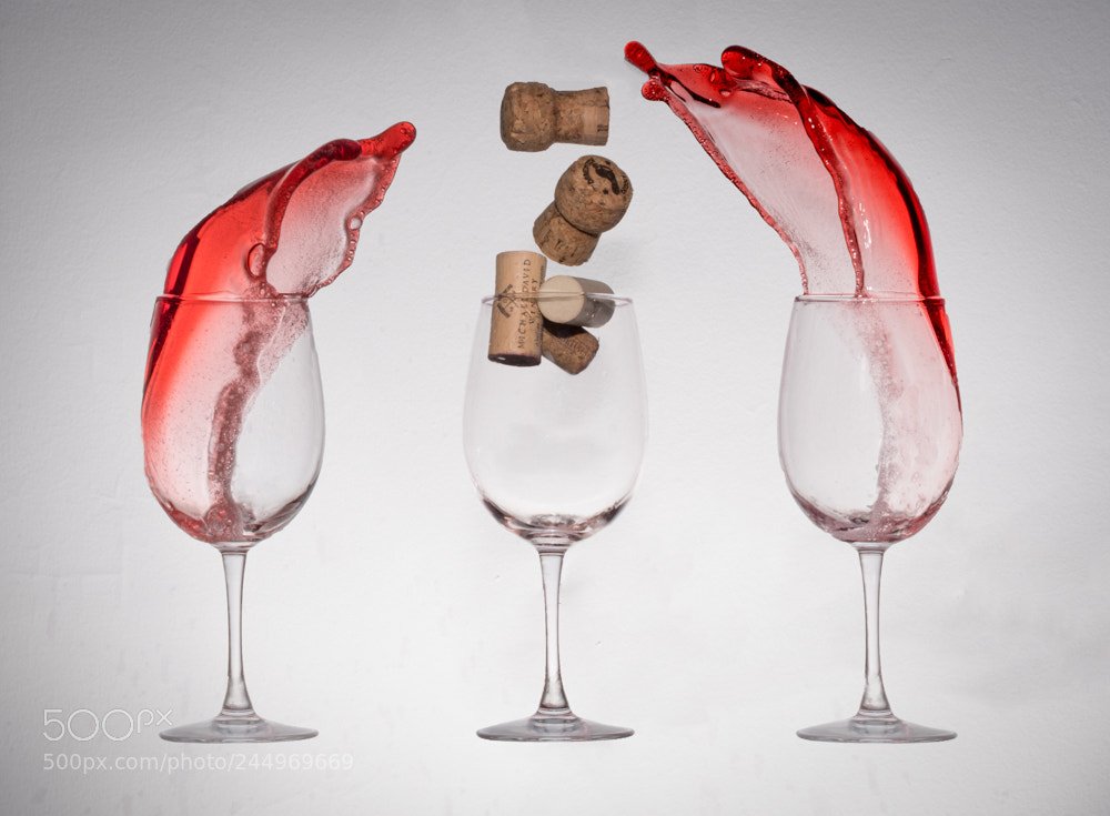 Nikon D500 sample photo. Wine glass action photography