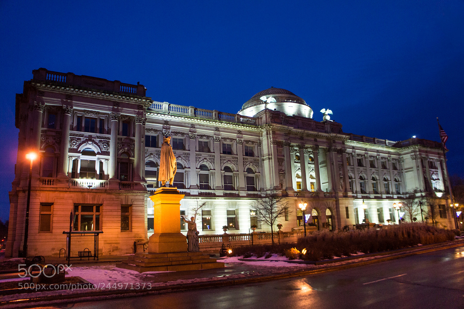 Sony Alpha NEX-5 sample photo. Milwaukee central library photography