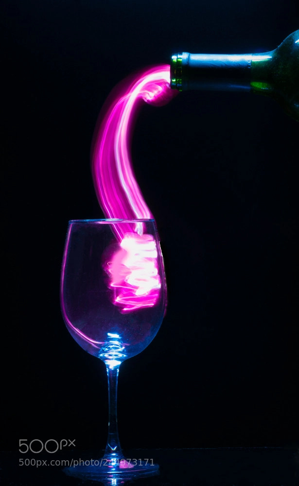 Nikon D5000 sample photo. Wine glass actions photography