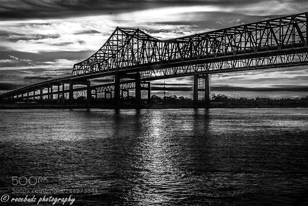 Nikon D60 sample photo. Huey p long bridge photography