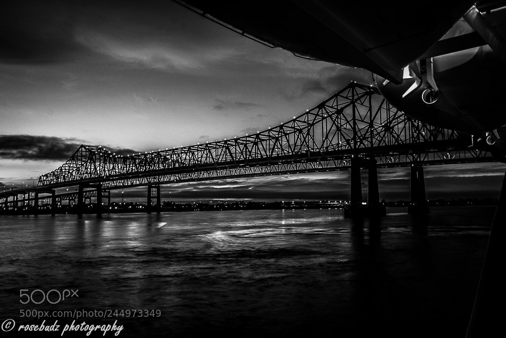 Nikon D60 sample photo. Huey p long bridge photography