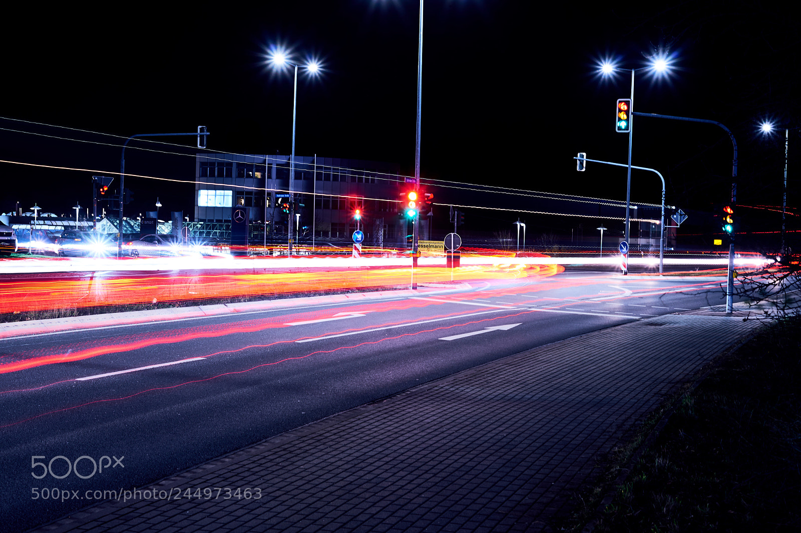 Sony a7 II sample photo. Driving lights photography