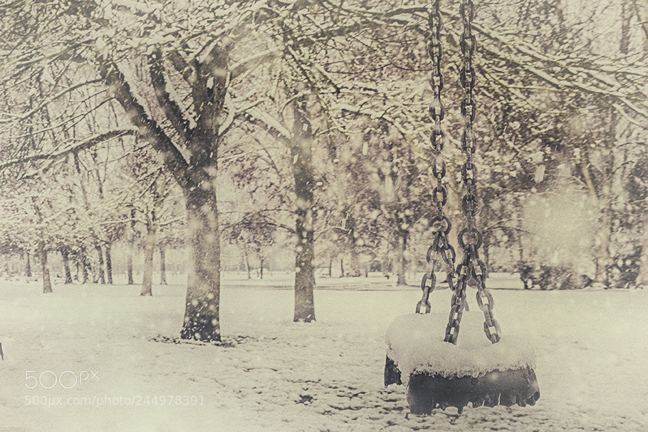 Nikon D7100 sample photo. Nieve en el parque photography
