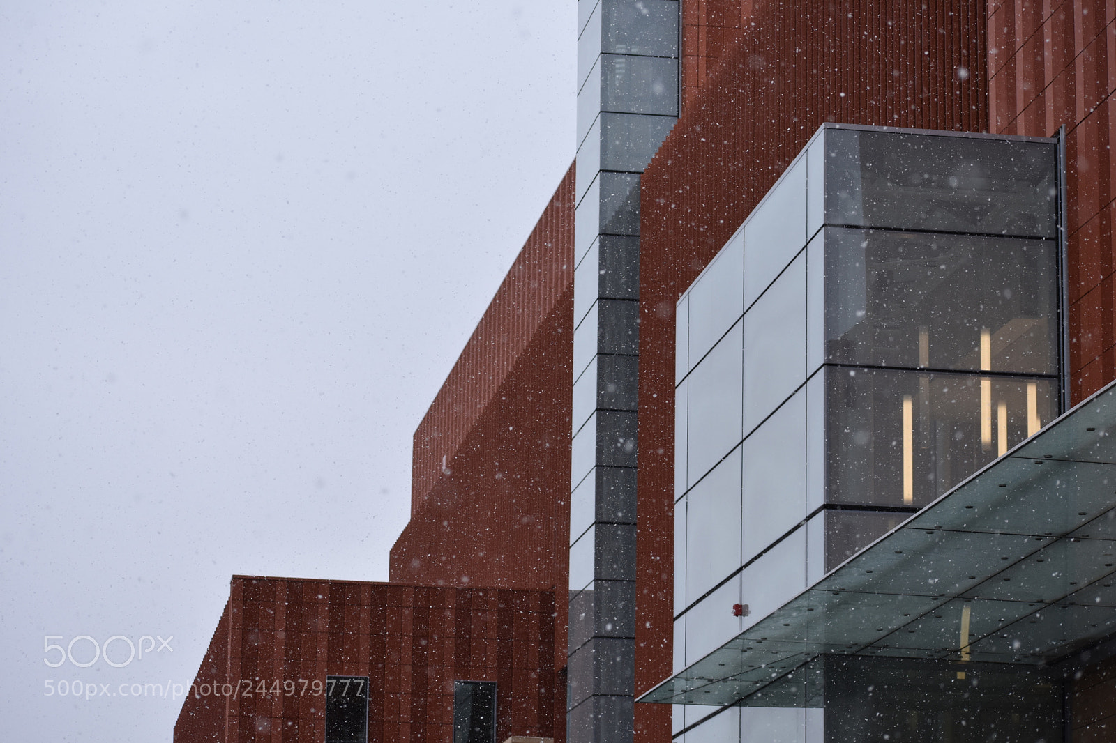 Nikon D3400 sample photo. Snowy architecture photography
