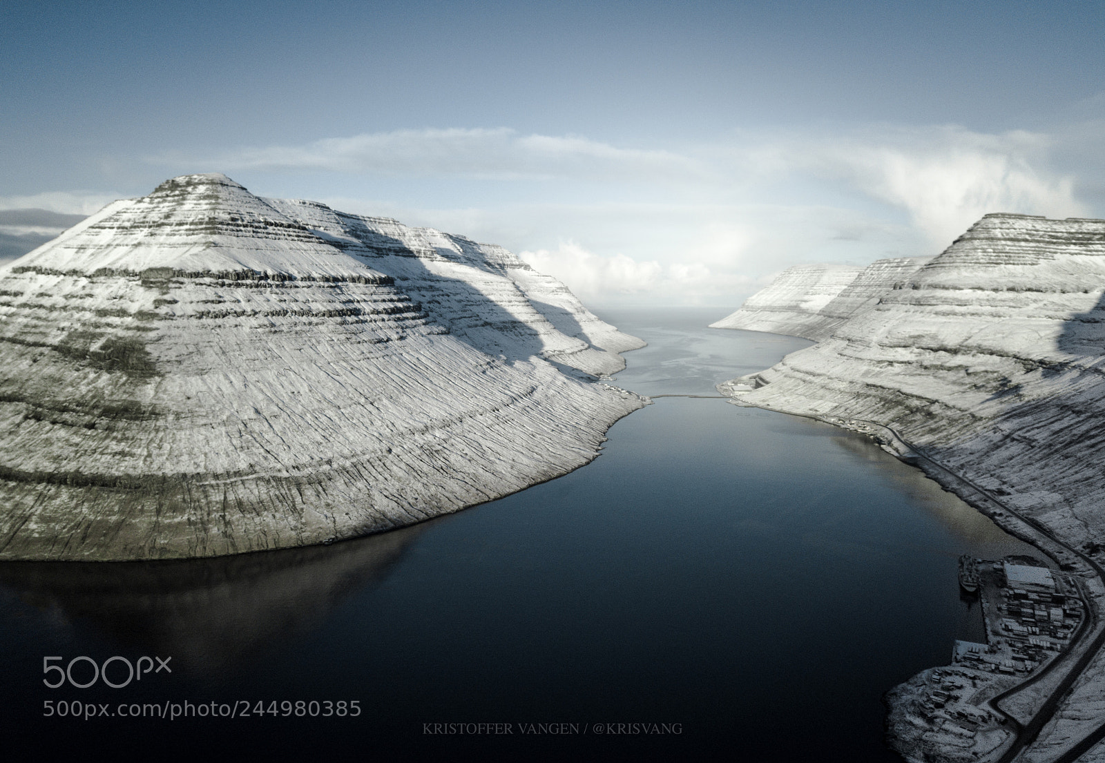 DJI FC220 sample photo. Faroes in snow photography