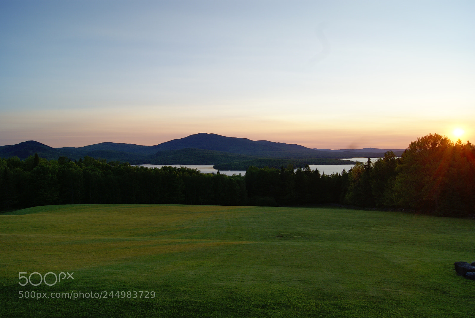 Sony Alpha DSLR-A230 sample photo. Maine sunset photography