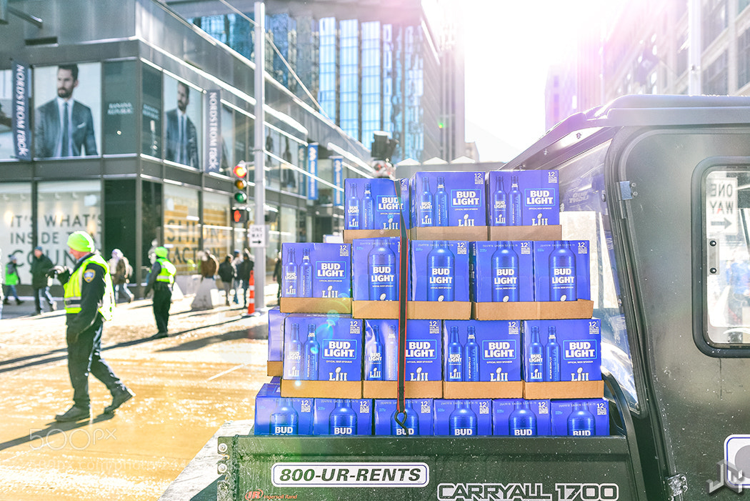 Nikon D610 sample photo. Super bowl bud lights photography