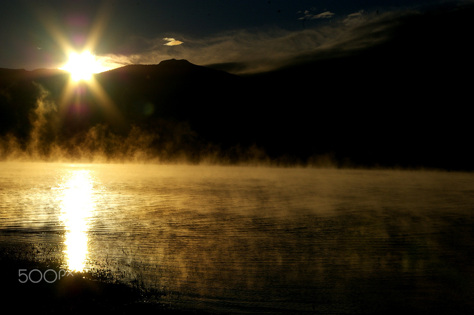 Samsung GX-1L sample photo. Sunrise at lake granby, rocky mountains np, colora photography