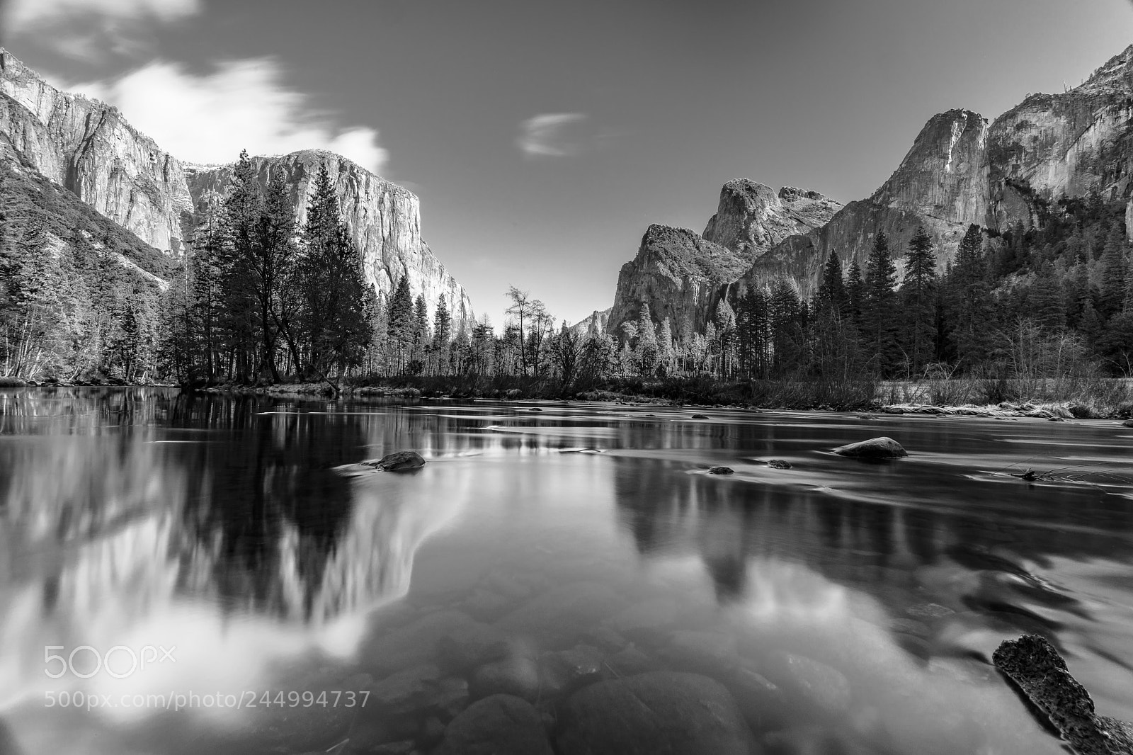 Nikon D800E sample photo. Valley view bw photography