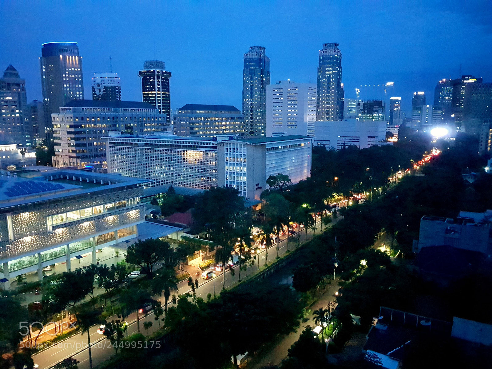 Samsung Galaxy S8+ sample photo. Jakarta at evening photography