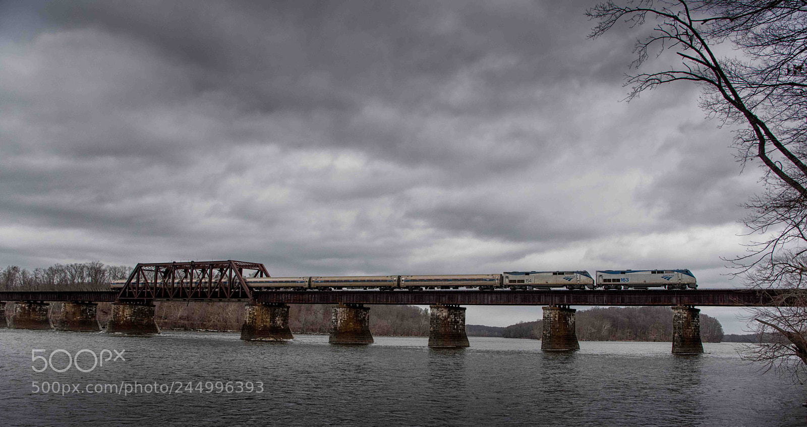Nikon D810 sample photo. Amtrak crossing the ct photography