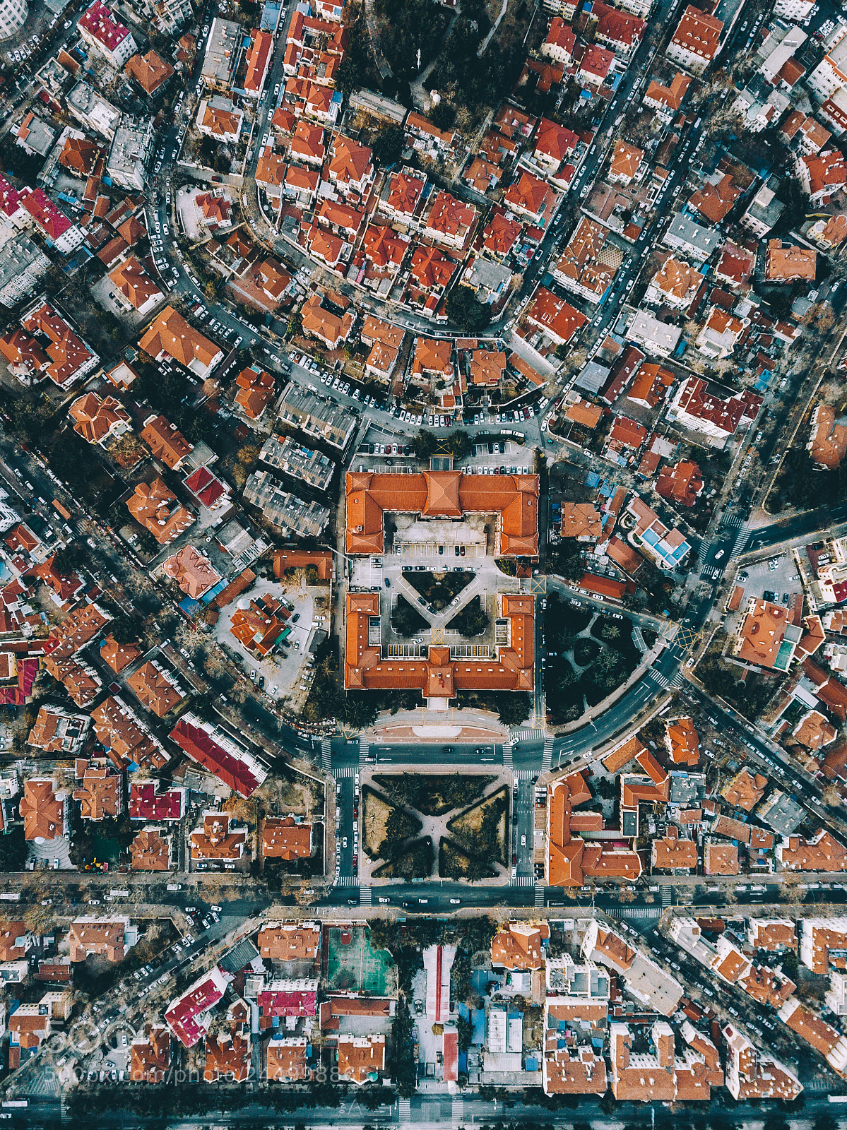 DJI FC220 sample photo. Red roof wonderland. photography